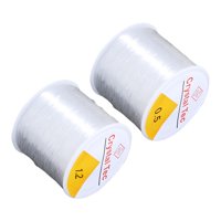 Magideal - Cuerda Flexible Para Pulsera, Paquete De 2 Unidades, Perfecto Para Crear Accesorios, Hilo Elástico Para Manualidades 12 Mm X 55 M 05 Mm X 100 M