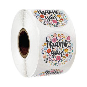 Bothyi - 500 Piezas Gracias Pegatinas Álbum De Recortes Calcomanías Para Hornear Embalaje Boda Colorido