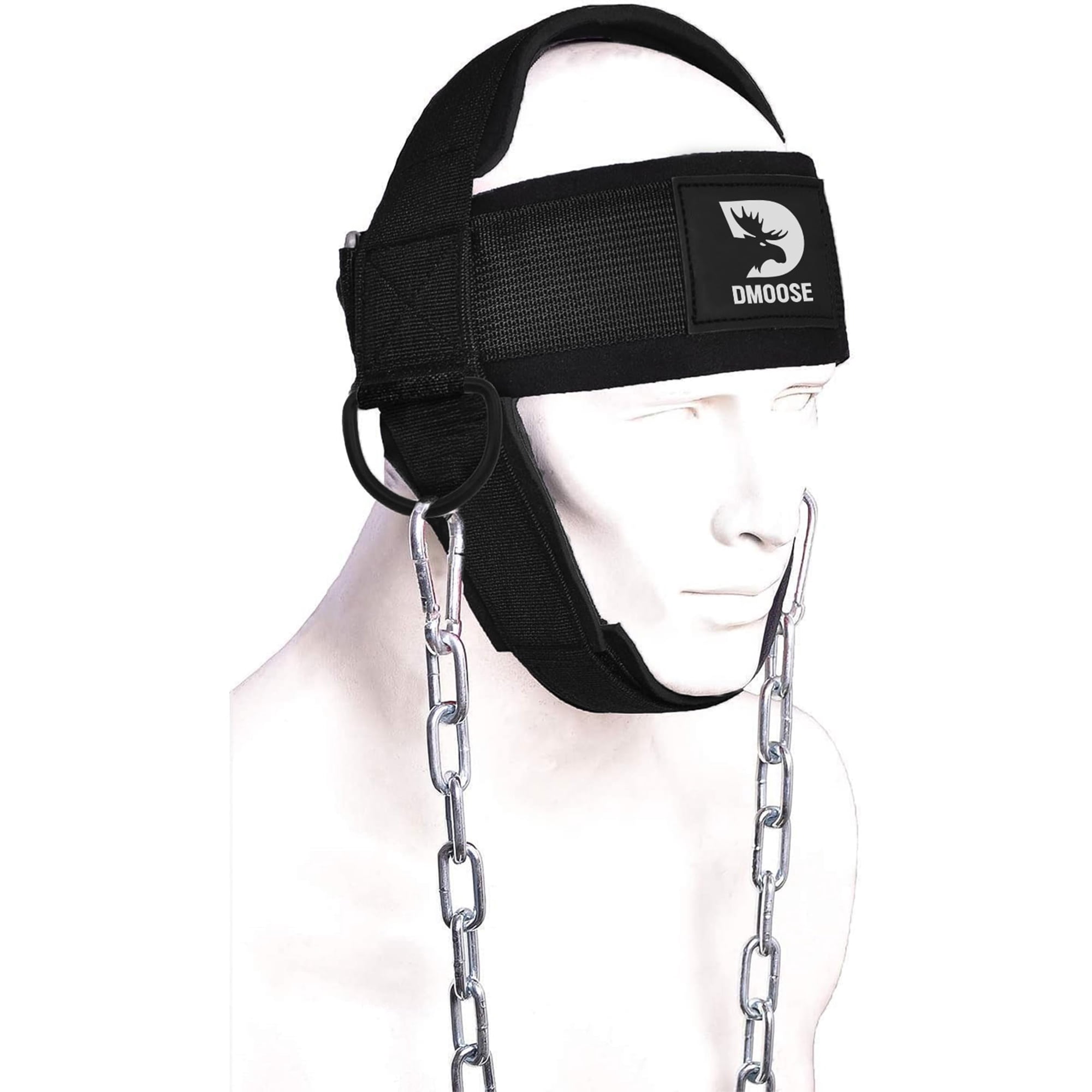 Dmoose Fitness - Neck Harness Doose Fitness, Fortalecedor De Cuello Con Cadena De Acero De 30 Ml