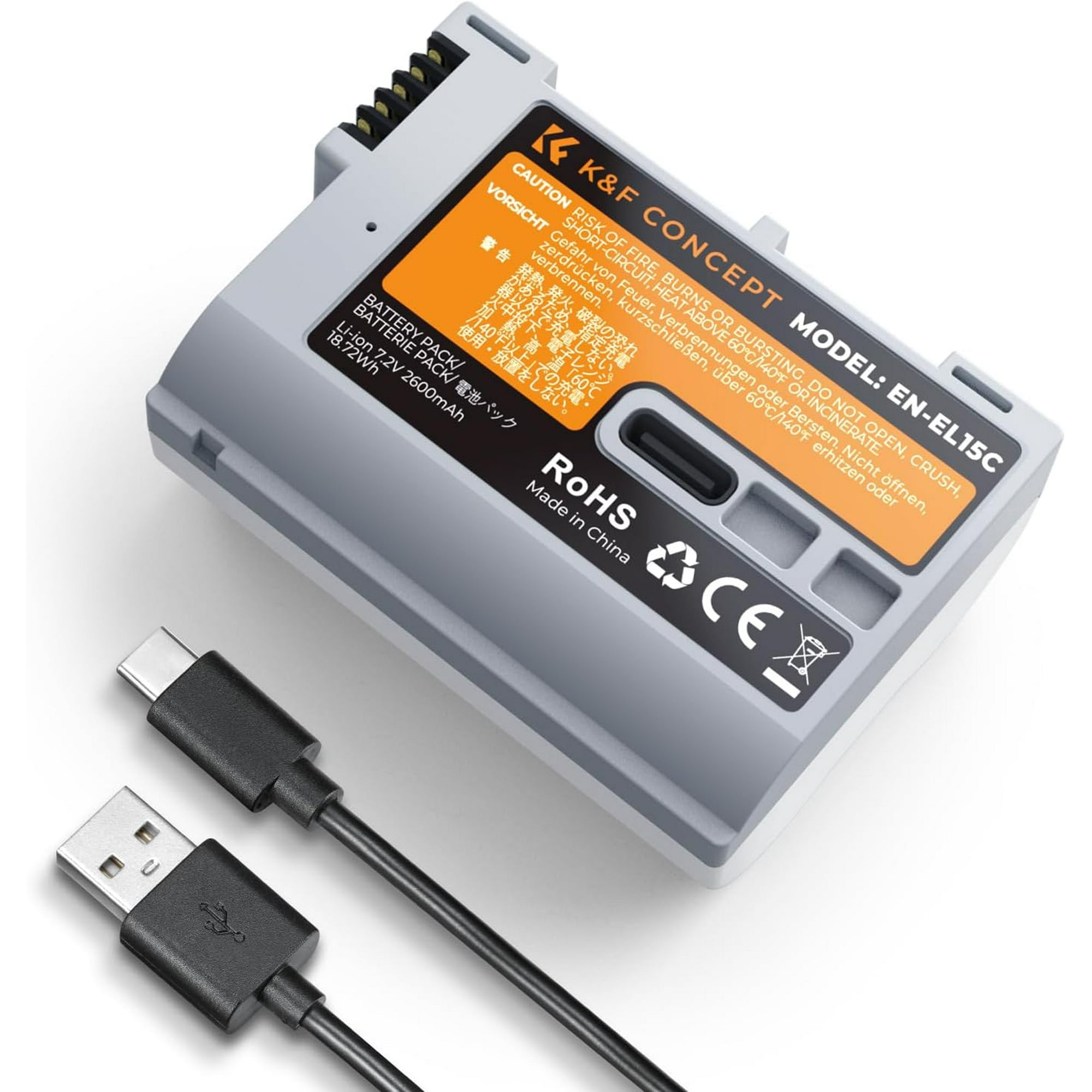 Kf Concept - Batería Usb-c En-el15c Nikon 2600mah