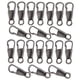 thumbnail image 3 of 20 Piezas Tirador De Cremallera Desmontable Para Abrigo Botas Clip De 4 Colores Plata Oscuro, 3 of 5