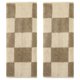 thumbnail image 1 of REGALWOVEN Juego de Toallas Decorativas de Mano para Baño a Cuadros 14" x 28", Toallas de Algodón Suaves y Absorbentes para Spa, Baño, Gimnasio, Cocina Cuadros Marrón y Beige 2 Piezas, 1 of 7