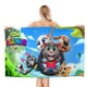 thumbnail image 1 of Talking Tom Toalla de playa de secado rápido con diseño temático, regalo para mujeres y niñas, ideal para cumpleaños, fans, amantes de la música, uso en la playa o al aire libre, 78 × 160 cm, 1 of 6