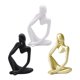 thumbnail image 3 of Estatuilla De Escultura De Pensador, Estatuas Para El Hogar, Decoraciones De Librería Modernas, 3 Uds., 3 of 7