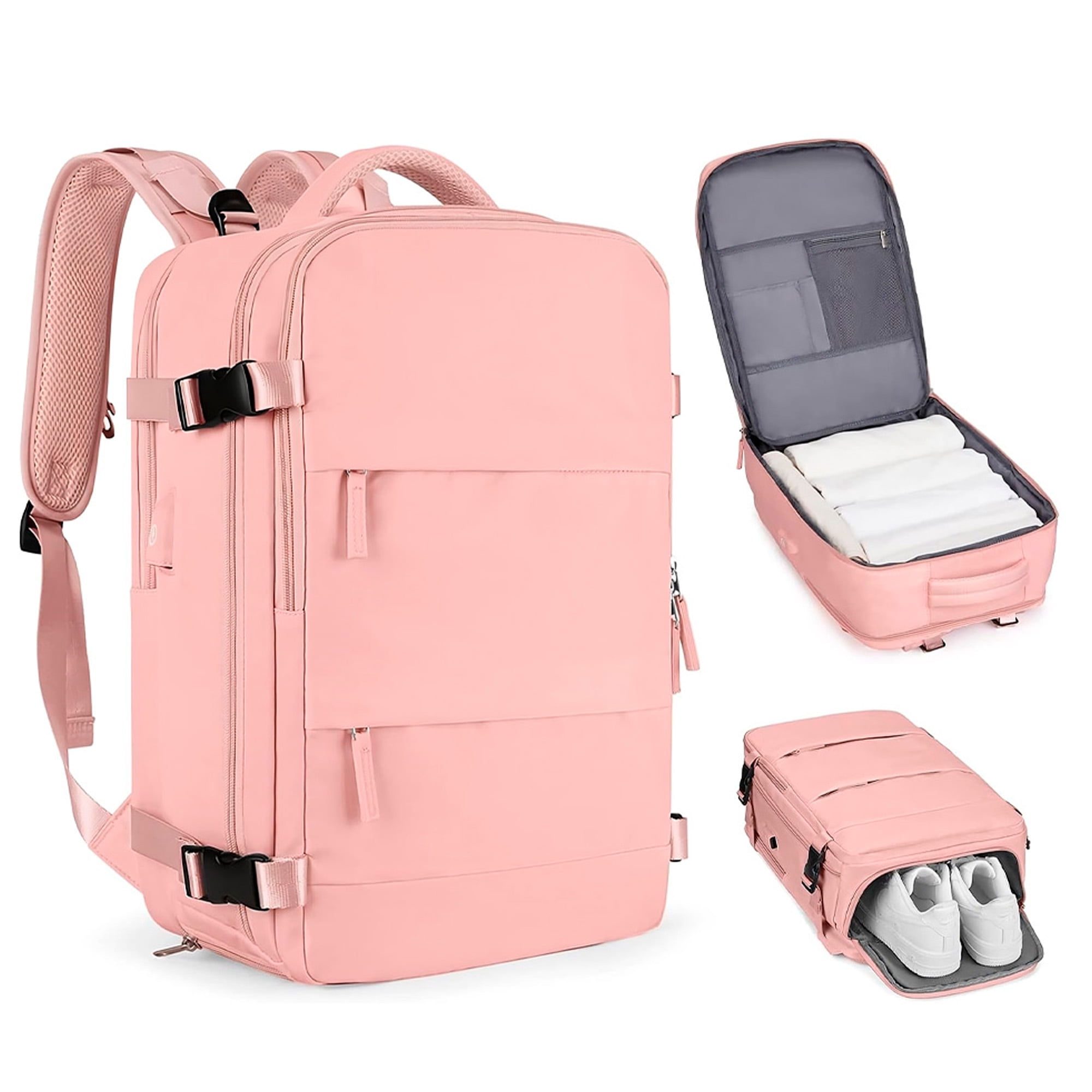 Mgm Importaciones - Mochila Viaje Avión Multifuncional Articulo Personal Rosado