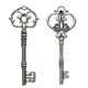 thumbnail image 5 of Llave Skeleton Makhry Mixed 20, extra grande, plata envejecida, 5 of 6
