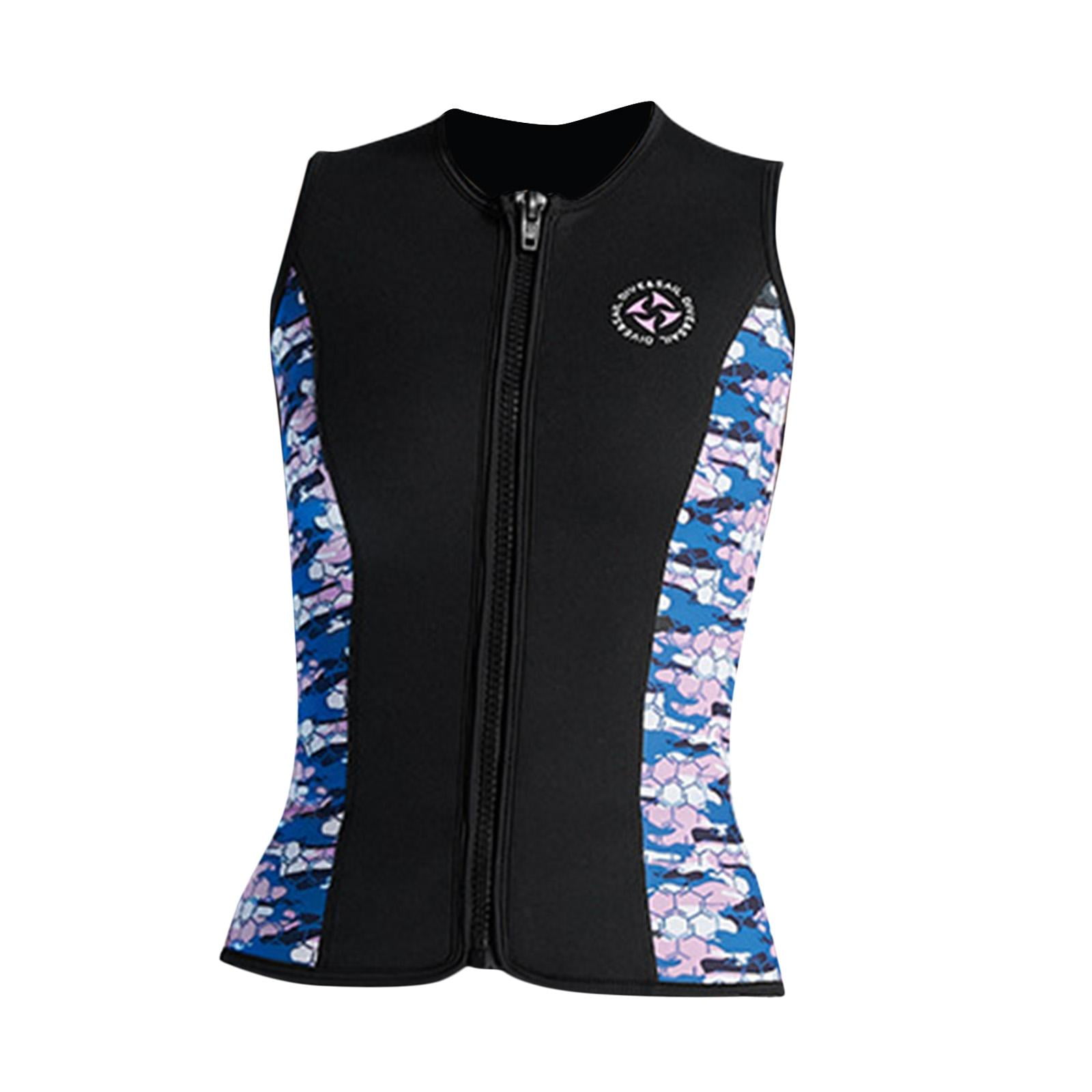 Magideal - Traje De Neopreno De 3 Mm Para Mujer, Sin Mangas, Chaleco De Buceo Con Cremallera De 3 Mm Sg