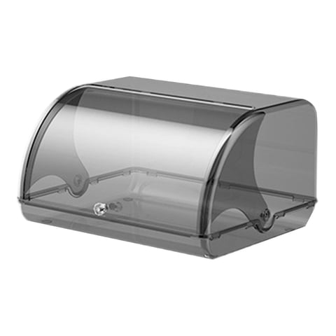 Magideal - Caja De Almacenamiento De Pan Para Panadería, Gran Capacidad, Cafetería, Cocina, Mostrador De Entrada, Contenedor De Pan Enrollable, Despensa, Soporte Gris Claro