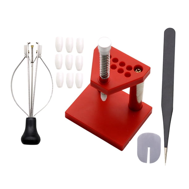 Prensador de mano para reloj, conjunto de herramientas de reparación de relojes, accesorios, extractor de pistón de mano para reloj versátil para homb con pinzas y alicates