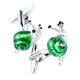 thumbnail image 1 of Delicado Green Brass Snail Design Gemelos 3D Animal Guff Links Joyería, 1 of 5