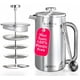 thumbnail image 1 of French Press Ziruma Surgical de acero inoxidable, 1 l/34 oz, sin plástico, 1 of 9
