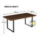 thumbnail image 2 of Mesa Industrial 160 X 90 Madera Oscura, 2 of 3