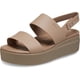 thumbnail image 1 of Sandalias Crocs Brooklyn Cuña Baja Latte Mushroom Talla 7 M, 1 of 2