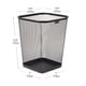 thumbnail image 3 of Trash Can Mind Reader Mesh Square, 9,75 de largo x 9,75 de ancho x 12,25 de alto, negro, 3 of 7