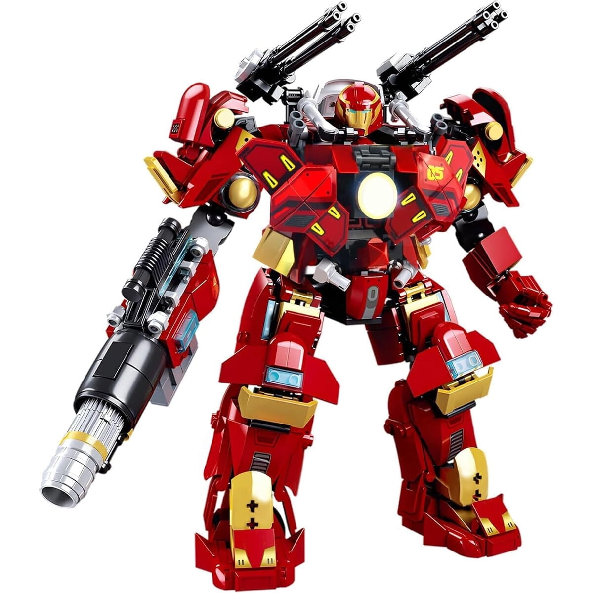 Robot Mech Armable High Godo B1181 588 Piezas Rojo Negro
