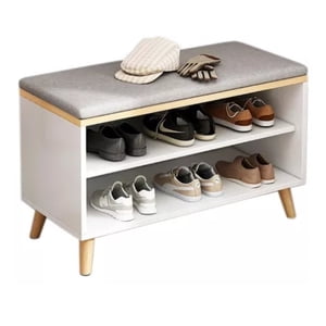 Citohome - Zapatero Organizador En Color Blanco Zapatos Banca Probador