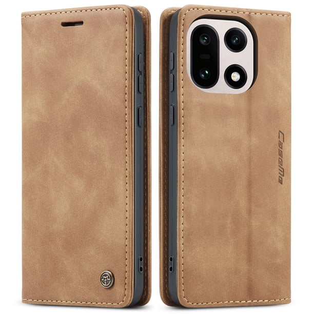 Funda FOXDOCK cartera de piel sintética para FOXDOCK Redmi Note 15 Pro Plus 5G – Resistente a golpes, RFID – amarilla