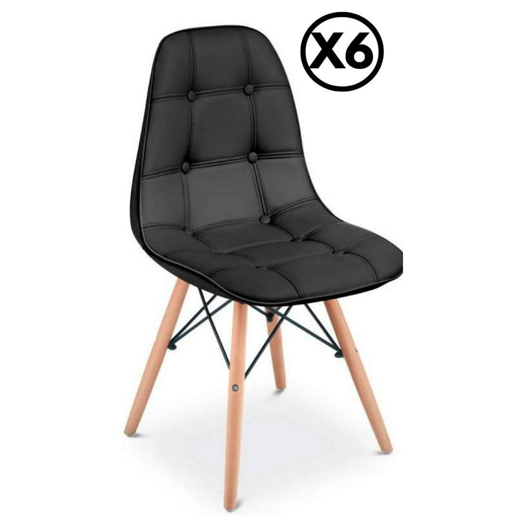 Moadchile - Pack 6 Sillas Capitone Negras