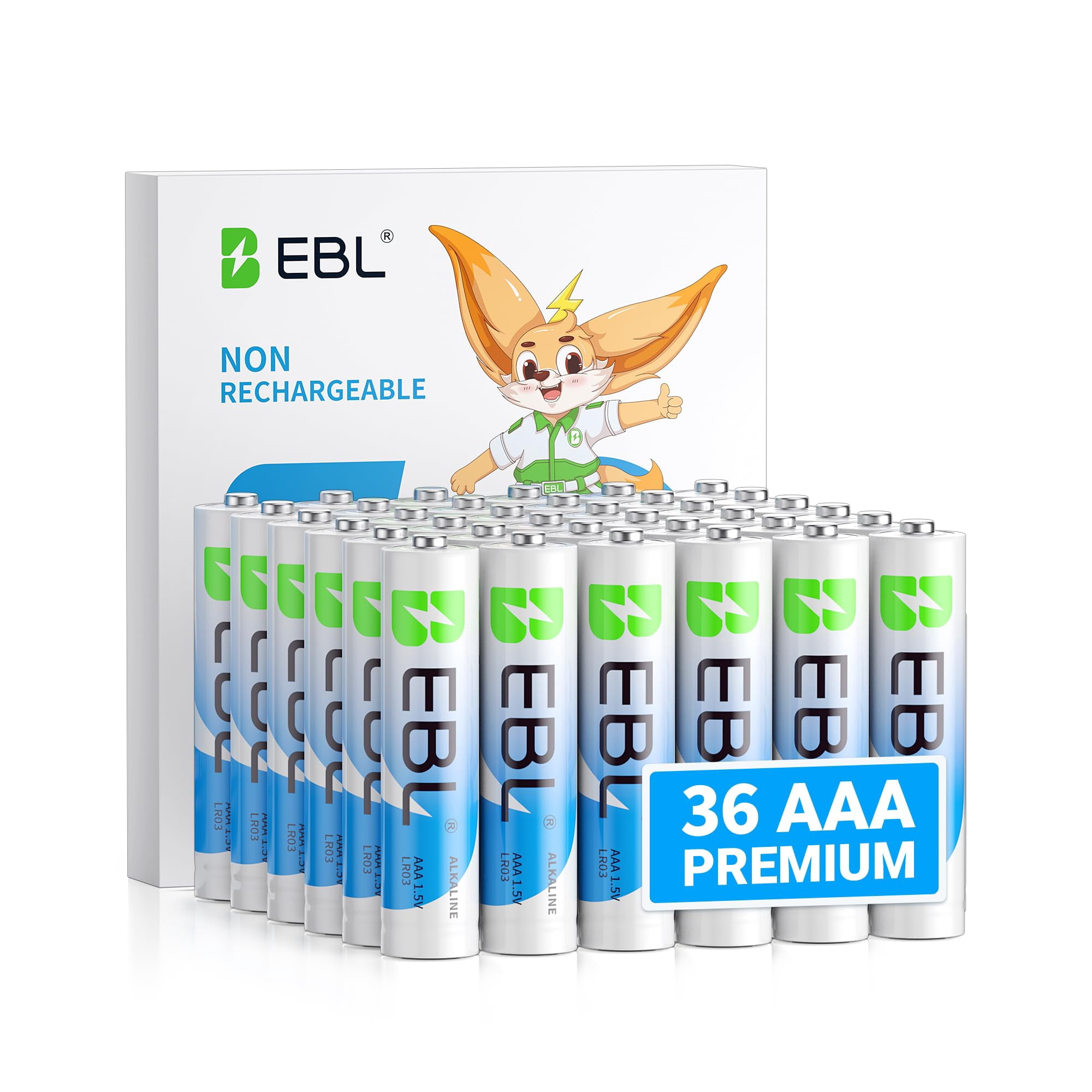 Pilas Aaa Ebl Alcalinas De 36 Unidades, 1,5 V, Ultrarduraderas