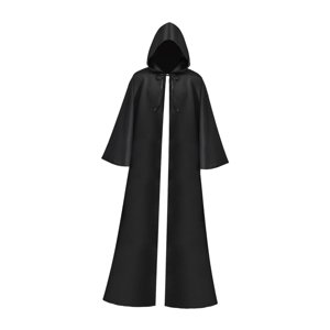 Magideal - Capa Con Capucha Para Halloween, Capa De Cosplay De Longitud Completa, Disfraz De Mago, Para Fiesta Punk De Pascua, Carnaval , Negro Xl