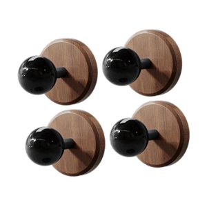 Magideal - Gancho De Pared De Madera Para Colgar Sombreros, Decoración Del Hogar, Práctico Organizador Para El Hogar, Gancho Para Colgar Abrigos, Bolsos Y Chaque 4 Piezas