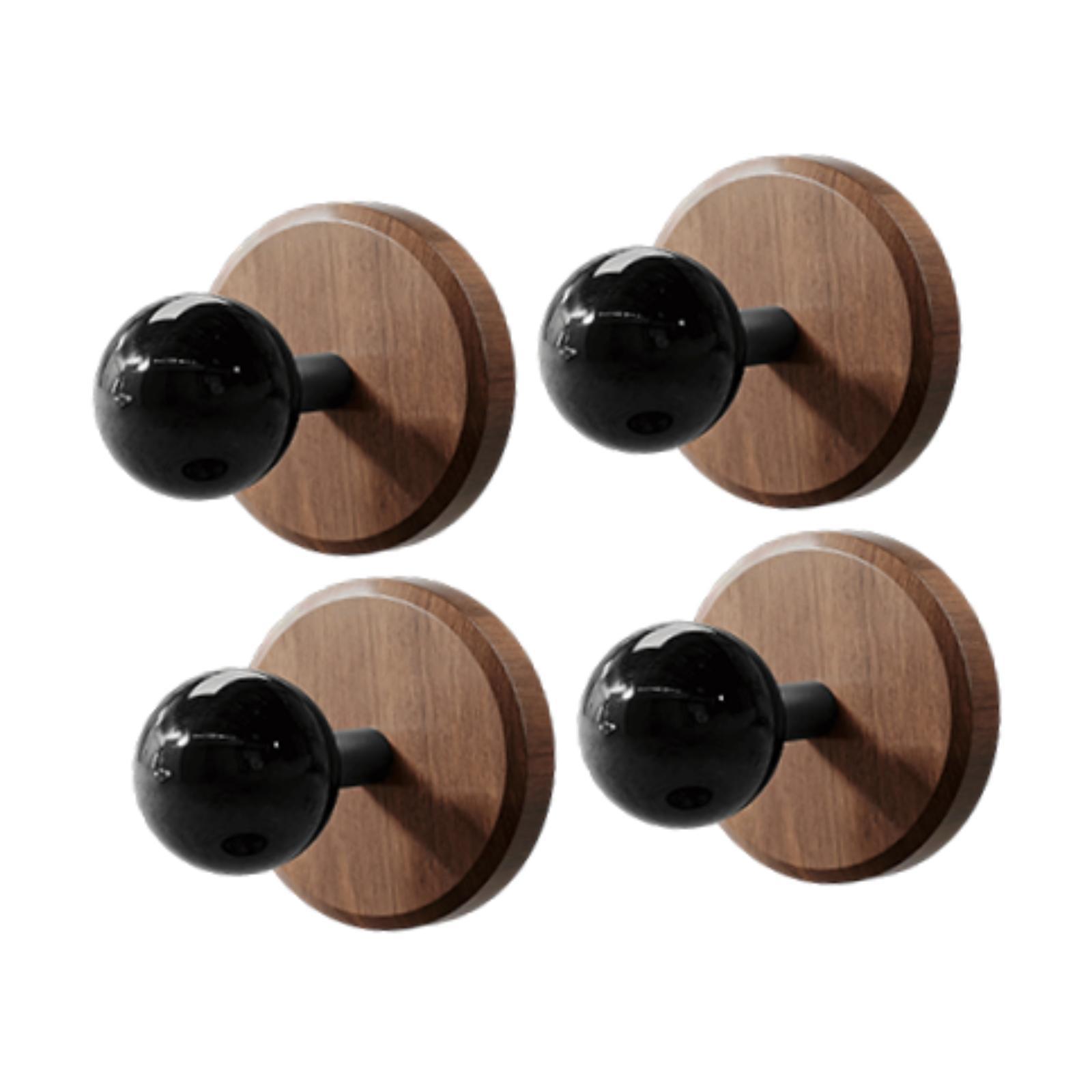 Magideal - Gancho De Pared De Madera Para Colgar Sombreros, Decoración Del Hogar, Práctico Organizador Para El Hogar, Gancho Para Colgar Abrigos, Bolsos Y Chaque 4 Piezas