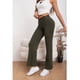 thumbnail image 3 of Pantalon Mujer Tipo Calza Flare Lanilla Tiro Alto Full Elasticado 5064, 3 of 4