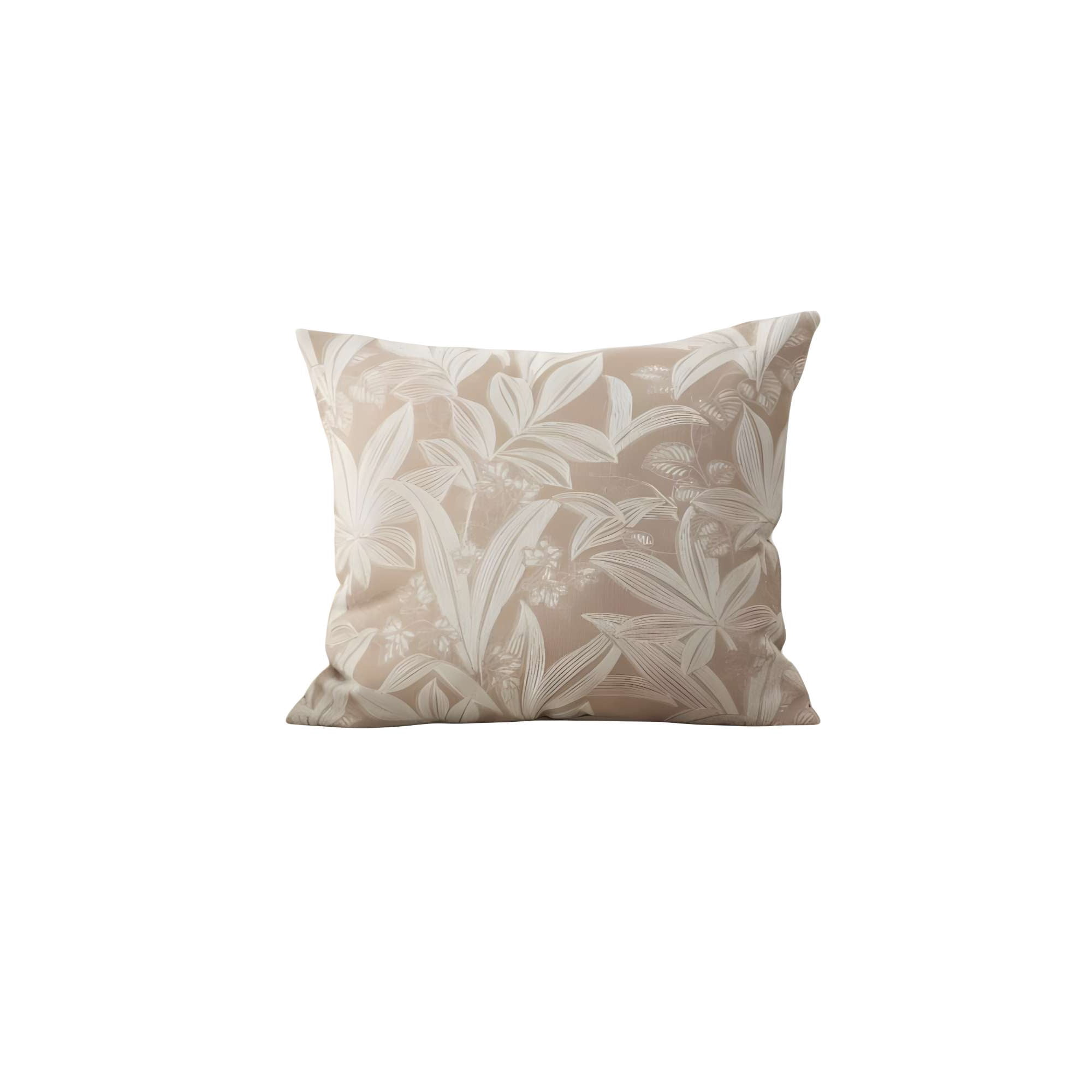 Genérico - Set De 4 Fundas Peludas De Hojas 45x45 Beige