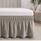 thumbnail image 3 of suxuMhao Falda de Cama Elástica Envolvente con Volantes Tamaño Twin, Gris Claro - Colchón de 39x75 Pulgadas Compatible con Caída de 15 Pulgadas, Falda de Ropa de Cama de 1 Pieza para Decoración de, 3 of 3