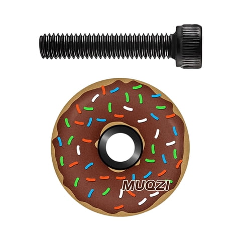 Ioensy - Auriculares Stem Top Cap Cover Bike Headset Caps Para Bicicletas De Carretera Ciclismo Ciclismo Marrón