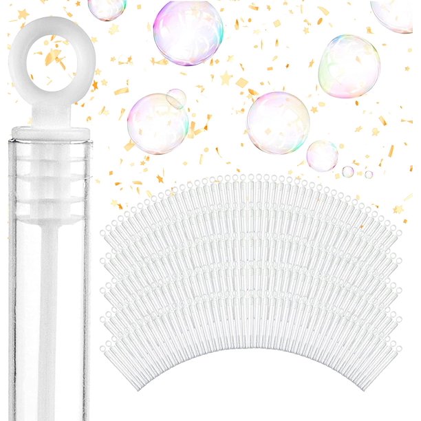 Wedding Bubbles Stock Your Home - Varitas circulares blancas para la parte superior (100 unidades)