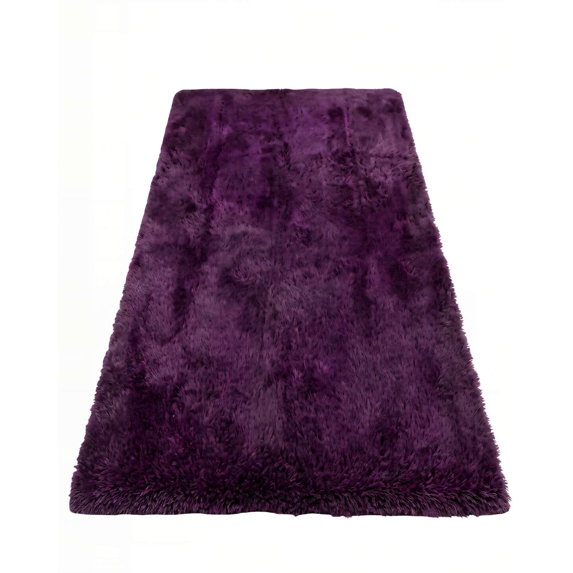 Genérico - Alfombra Peluda 200x240 Premium Color Morado 2