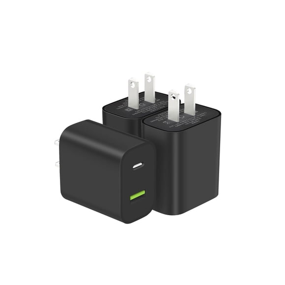 Cargador USB‑C DENGWENQIANG paquete de 3, 20 W, doble puerto
