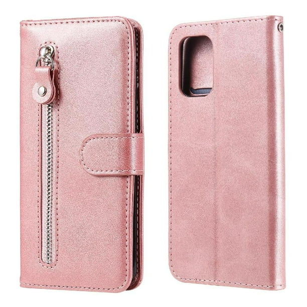 Funda con Cremallera para Xiaomi Redmi NOTE 10 4G, Carcasa Cartera de Cuero PU con Soporte y Tarjetero
