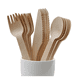 thumbnail image 1 of 144 Cubiertos, servicios de madera desechable ecológico, 1 of 3