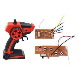 Magideal - Transmisor De Control Remoto Con Receptor, Módulo De Control Remoto, Actualización Del Sistema De Radio Rc De 4 Vías Para Tanque Sobre Orugas Rc Coche Rojo