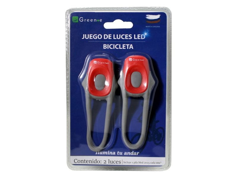 Green E - Set De Luces Led Traseras Parpadeantes De Silicona