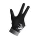 thumbnail image 4 of Guante de billar, guante deportivo, guantes elásticos para espectáculo, antideslizantes, de secado rápido para adultos con muñeca ajustable para mano empalme negro, 4 of 5