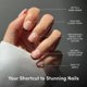 thumbnail image 3 of Uñas postizas Glamnetic 30 uds – Extra cortas, brillantes con punta francesa, 3 of 9