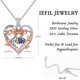 thumbnail image 5 of Collar Iefil Corazón de Rosa con Piedra de Nacimiento – Plata 925, 5 of 7