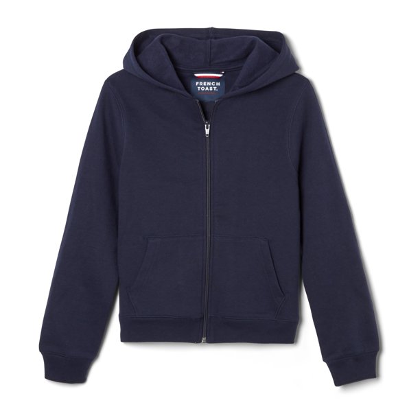 Sudadera con capucha French Toast XXL azul marino de forro polar con cremallera frontal