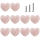 thumbnail image 1 of Perillas De Cerámica Para Cajón En Forma De Corazón Rosa Paquete De 10, 1 of 7