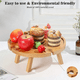 thumbnail image 2 of Mesa De Picnic Plegable Aire Libre Con Soporte Copas De Vino Geométrico Color Madera, 2 of 3