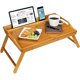 thumbnail image 1 of Bandeja multimedia Rossie Home de bambú natural con soporte para teléfono, 1 of 32