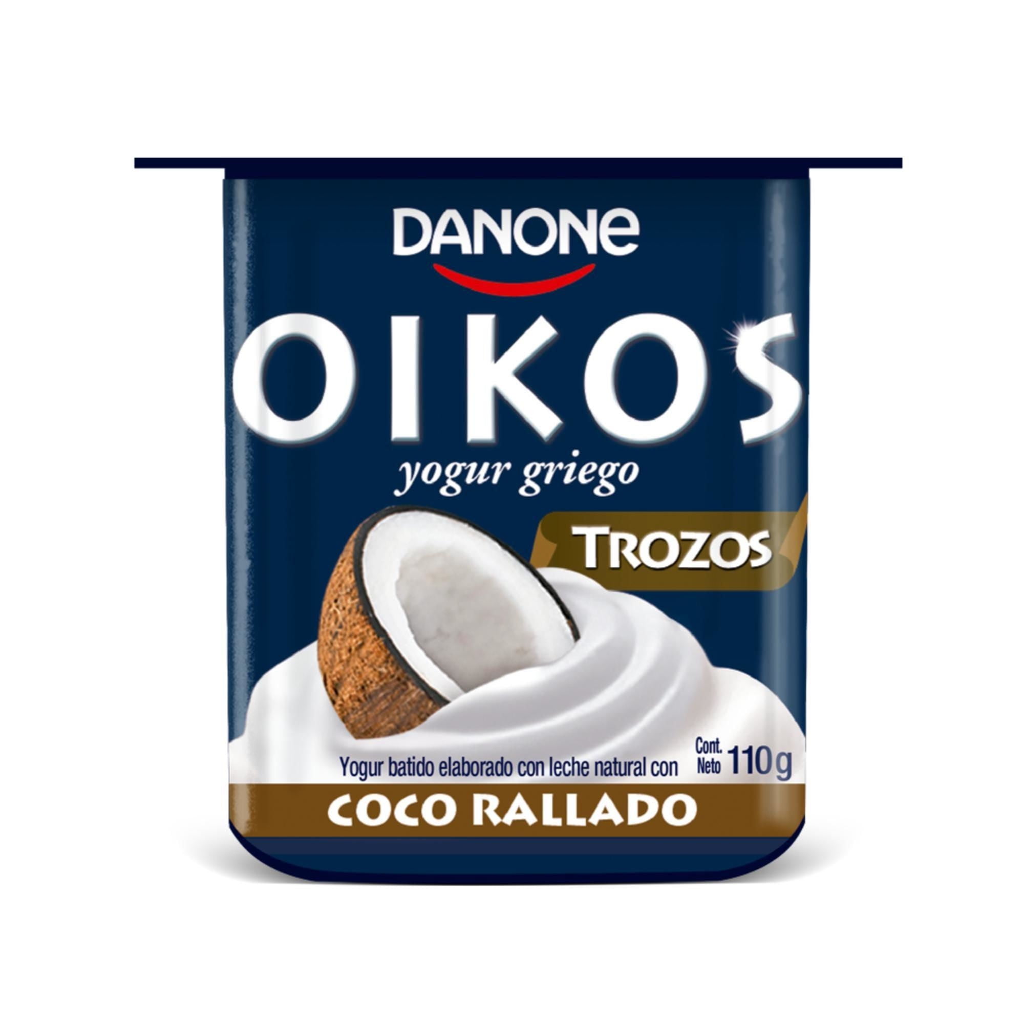 Yoghurt Griego Con Ralladuras Y Sabor A Coco Pote 110 g Oikos
