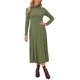 thumbnail image 2 of Vestido Suéter de Mujer Cuello Alto 2026 Manga Larga Línea A Acampanada Tejido de Punto Maxi Vestidos S Verde, 2 of 6