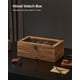 thumbnail image 5 of Caja de relojes SONGMICS de 12 ranuras y 2 niveles con tapa de vidrio de nogal rústico, 5 of 9