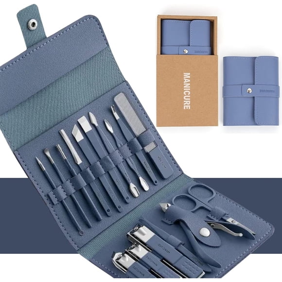 Kit Manicura y Pedicura 16 Piezas Acero Inoxidable