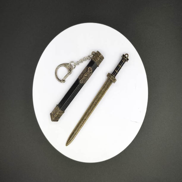 Ancient Famous Sword Metal Weapon Key Chain Pendant - Add a Touch of History to Your Look!
