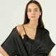 thumbnail image 5 of Bata de Mujer Mini Satin Negro, 5 of 5